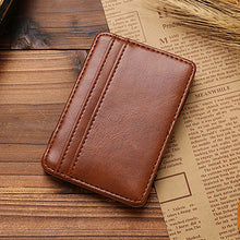 Учитај слику у прегледач галерије, Мушка модна магична вештачка кожа танак новчаник Монеи Цлип Торбица за картице