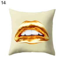 Cargar imagen en el visor de la galería, Funda de cojín cuadrada con estampado de labios sexis, funda de cojín, decoración del sofá del hogar del coche