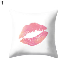 Cargar imagen en el visor de la galería, Funda de cojín cuadrada con estampado de labios sexis, funda de cojín, decoración del sofá del hogar del coche