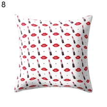 Cargar imagen en el visor de la galería, Funda de cojín cuadrada con estampado de labios sexis, funda de cojín, decoración del sofá del hogar del coche