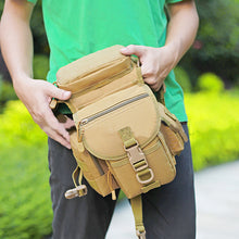 Cargar imagen en el visor de la galería, Paquete de bolsa de cinturón de cintura de utilidad con panel de bolsa de pierna caída de camuflaje militar para hombres