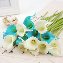 Cargar imagen en el visor de la galería, Ramo de novia de flor de lirio de Cala Artificial, decoración del hogar de boda de tacto Real, 1 ud.