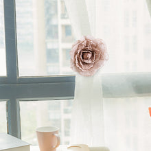 Cargar imagen en el visor de la galería, Tieback de cortina de ventana con forma de flor, hebilla magnética, retención de cortina, decoración del hogar