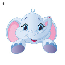Cargar imagen en el visor de la galería, Animales lindos elefante gato Panda jirafa pegatina para interruptor de pared extraíble pegatina para el hogar