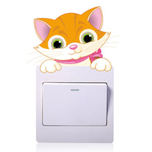 Cargar imagen en el visor de la galería, Animales lindos elefante gato Panda jirafa pegatina para interruptor de pared extraíble pegatina para el hogar