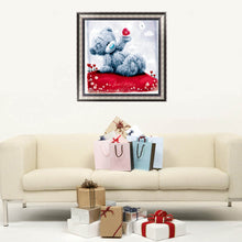 Cargar imagen en el visor de la galería, Lindo oso 5D DIY diamante bordado pintura punto de cruz artesanía decoración de la pared del hogar