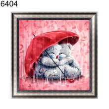Cargar imagen en el visor de la galería, Lindo oso 5D DIY diamante bordado pintura punto de cruz artesanía decoración de la pared del hogar