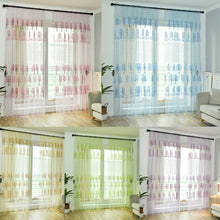 Cargar imagen en el visor de la galería, Cortina transparente de arce, tratamiento de ventana de tul, cortina de gasa, Panel de cenefa, decoración de habitación