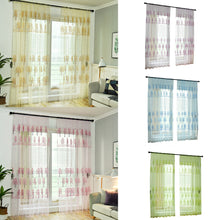 Cargar imagen en el visor de la galería, Cortina transparente de arce, tratamiento de ventana de tul, cortina de gasa, Panel de cenefa, decoración de habitación