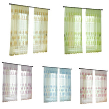 Cargar imagen en el visor de la galería, Cortina transparente de arce, tratamiento de ventana de tul, cortina de gasa, Panel de cenefa, decoración de habitación