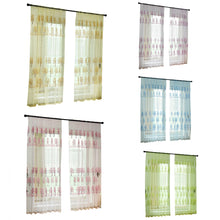 Cargar imagen en el visor de la galería, Cortina transparente de arce, tratamiento de ventana de tul, cortina de gasa, Panel de cenefa, decoración de habitación