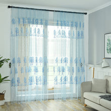 Cargar imagen en el visor de la galería, Cortina transparente de arce, tratamiento de ventana de tul, cortina de gasa, Panel de cenefa, decoración de habitación