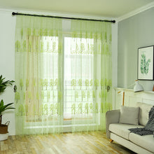 Cargar imagen en el visor de la galería, Cortina transparente de arce, tratamiento de ventana de tul, cortina de gasa, Panel de cenefa, decoración de habitación