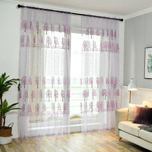Cargar imagen en el visor de la galería, Cortina transparente de arce, tratamiento de ventana de tul, cortina de gasa, Panel de cenefa, decoración de habitación