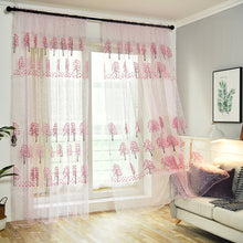 Cargar imagen en el visor de la galería, Cortina transparente de arce, tratamiento de ventana de tul, cortina de gasa, Panel de cenefa, decoración de habitación