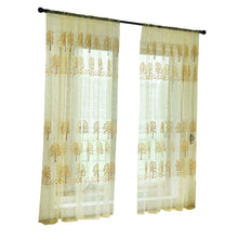 Cargar imagen en el visor de la galería, Cortina transparente de arce, tratamiento de ventana de tul, cortina de gasa, Panel de cenefa, decoración de habitación