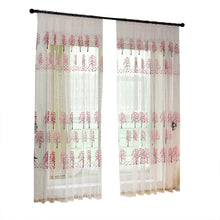Cargar imagen en el visor de la galería, Cortina transparente de arce, tratamiento de ventana de tul, cortina de gasa, Panel de cenefa, decoración de habitación