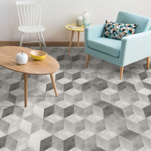 Cargar imagen en el visor de la galería, 10 Uds. Pegatinas hexagonales de azulejo piso de pared estilo cemento Retro calcomanía decoración de cocina