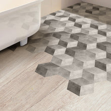 Cargar imagen en el visor de la galería, 10 Uds. Pegatinas hexagonales de azulejo piso de pared estilo cemento Retro calcomanía decoración de cocina