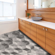 Cargar imagen en el visor de la galería, 10 Uds. Pegatinas hexagonales de azulejo piso de pared estilo cemento Retro calcomanía decoración de cocina