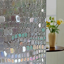 Cargar imagen en el visor de la galería, Pegatina de vidrio en forma de adoquín, película estática para puerta de baño y ventana, decoración del hogar
