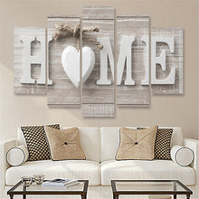 Cargar imagen en el visor de la galería, 5 paneles amor hogar pared arte cuadros lienzo pintura decoración regalo sin marco