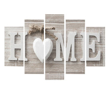 Cargar imagen en el visor de la galería, 5 paneles amor hogar pared arte cuadros lienzo pintura decoración regalo sin marco