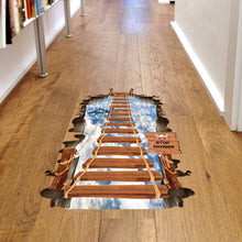 Cargar imagen en el visor de la galería, Etiqueta de la pared del puente de la escalera del cielo azul 3D calcomanía del piso decoración de la sala de estar de la habitación de los niños
