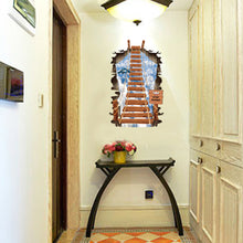 Cargar imagen en el visor de la galería, Etiqueta de la pared del puente de la escalera del cielo azul 3D calcomanía del piso decoración de la sala de estar de la habitación de los niños