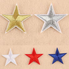 Cargar imagen en el visor de la galería, 10 unids/set estrella bordado hierro en parche DIY ropa apliques pegatina insignia