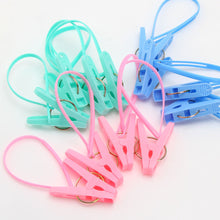 Cargar imagen en el visor de la galería, 12 Uds. Pinzas para ropa, pinzas de secado de plástico para ropa interior, colgador de calcetines