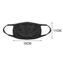 Cargar imagen en el visor de la galería, Respirador de mascarilla bucal de algodón antipolvo para ciclismo, color negro, para hombres y mujeres