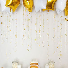 Cargar imagen en el visor de la galería, 4m Estrellas de cinco puntas Efecto espejo Colgante Cadena de papel Fiesta Hogar Decoración DIY