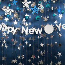 Cargar imagen en el visor de la galería, 4m Estrellas de cinco puntas Efecto espejo Colgante Cadena de papel Fiesta Hogar Decoración DIY