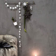 Cargar imagen en el visor de la galería, 4m Estrellas de cinco puntas Efecto espejo Colgante Cadena de papel Fiesta Hogar Decoración DIY