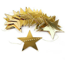 Cargar imagen en el visor de la galería, 4m Estrellas de cinco puntas Efecto espejo Colgante Cadena de papel Fiesta Hogar Decoración DIY