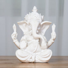 Cargar imagen en el visor de la galería, Estatua de elefante de Buda Ganesha de piedra arenisca, escultura hecha a mano, decoración del hogar