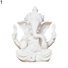 Cargar imagen en el visor de la galería, Estatua de elefante de Buda Ganesha de piedra arenisca, escultura hecha a mano, decoración del hogar