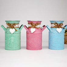 Load image into Gallery viewer, Round Cylindrical Flower Plant Pot Planter Iron Art Garden Living Room Decor