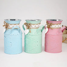 Load image into Gallery viewer, Round Cylindrical Flower Plant Pot Planter Iron Art Garden Living Room Decor