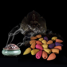 Load image into Gallery viewer, 50 Pcs Natural Smoke Backflow Incense Cones Aromatherapy Room Fragrance
