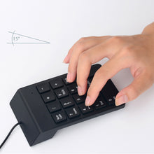 Cargar imagen en el visor de la galería, Teclado numérico con cable Mini USB de 18 teclas teclado numérico para PC ordenador portátil