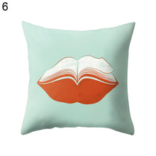 Cargar imagen en el visor de la galería, Funda de cojín cuadrada con estampado de labios sexis, funda de cojín, decoración del sofá del hogar del coche