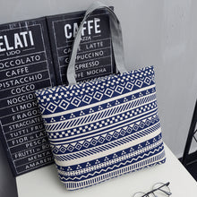 Учитај слику у прегледач галерије, Женска торба са платненом траком за куповину Путна торба великог капацитета на рамену