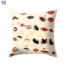 Cargar imagen en el visor de la galería, Funda de cojín cuadrada con estampado de labios sexis, funda de cojín, decoración del sofá del hogar del coche