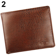Load image into Gallery viewer, Men's Faux Leather Wallet Coin Card Money Holder Horizontal Bifold Slim Purse