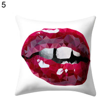 Cargar imagen en el visor de la galería, Funda de cojín cuadrada con estampado de labios sexis, funda de cojín, decoración del sofá del hogar del coche