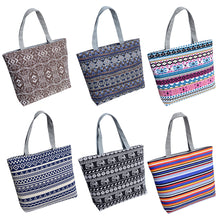 Учитај слику у прегледач галерије, Женска торба са платненом траком за куповину Путна торба великог капацитета на рамену