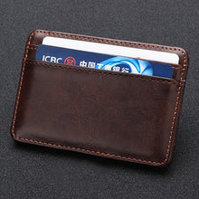 Учитај слику у прегледач галерије, Мушка модна магична вештачка кожа танак новчаник Монеи Цлип Торбица за картице