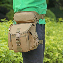 Cargar imagen en el visor de la galería, Paquete de bolsa de cinturón de cintura de utilidad con panel de bolsa de pierna caída de camuflaje militar para hombres